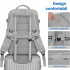 Rucsac voiaj, Quasar & Co.®, bagaj mana avion extensibil 43x30x20-28 cm + husa haine + sac rufe + trusa calatorie, rucsac calatorie multifunctional, impermeabil, compartiment pantofi, compartiment laptop, sistem agatare pe troler, textil, gri/gri [6]