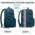Rucsac voiaj, Quasar & Co.®, bagaj mana avion extensibil 43x30x20-28 cm + husa haine + sac rufe + trusa calatorie, rucsac calatorie multifunctional, impermeabil, compartiment pantofi, compartiment laptop, sistem agatare pe troler, textil, petrol/gri [2]