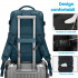 Rucsac voiaj, Quasar & Co.®, bagaj mana avion extensibil 43x30x20-28 cm + husa haine + sac rufe + trusa calatorie, rucsac calatorie multifunctional, impermeabil, compartiment pantofi, compartiment laptop, sistem agatare pe troler, textil, petrol/gri [6]