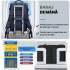Rucsac voiaj, Quasar & Co.®, bagaj mana avion extensibil 43x30x20-28 cm + sac rufe + husa cabluri + trusa calatorie, rucsac calatorie multifunctional, impermeabil, compartiment pantofi, compartiment laptop, sistem agatare pe troler, textil, bleumarin/negr [5]