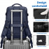 Rucsac voiaj, Quasar & Co.®, bagaj mana avion extensibil 43x30x20-28 cm + sac rufe + husa cabluri + trusa calatorie, rucsac calatorie multifunctional, impermeabil, compartiment pantofi, compartiment laptop, sistem agatare pe troler, textil, bleumarin/negr [6]