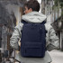 Rucsac voiaj, Quasar & Co.®, bagaj mana avion extensibil 43x30x20-28 cm + trusa cosmetice cu carlig + trusa calatorie, rucsac calatorie multifunctional, impermeabil, compartiment pantofi, compartiment laptop, sistem agatare pe troler, textil, bleumarin/ne [7]