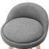 Scaun bar, Quasar & Co.®, rotativ, sistem rotire 360°, inalt, tapitat, pretabil bucatarie, metal cu aspect de lemn/textil/burete, ECHO, gri [5]