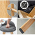 Scaun bar, Quasar & Co.®, rotativ, sistem rotire 360°, inalt, tapitat, pretabil bucatarie, metal cu aspect de lemn/textil/burete, ECHO, gri [6]