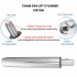 Scaun bar, Quasar & Co.®, inaltime reglabila, sistem rotire 360°, picior antiderapant, baza cromata, suport fix metalic pentru picioare, sezut tip scoica, piele ecologica, NOMA, alb [6]