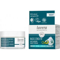 Crema de noapte antirid cu coenzima Q10 NEW, Basis Sensitiv - LAVERA Crema de noapte antirid cu coenzima Q10 NEW, Basis Sensitiv - LAVERA