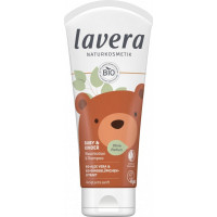 Sampon si gel de dus pentru bebe si copii, fara parfum, 200ml - LAVERA