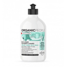 Detergent ecologic pentru vasele bebelusilor Green Tea Peach, 500ml - Organic People Detergent ecologic pentru vasele bebelusilor Green Tea Peach, 500ml - Organic People