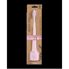 Periuta de dinti biodegradabila cu suport, Rose Quartz - Jack n' Jill Periuta de dinti biodegradabila cu suport, Rose Quartz - Jack n' Jill