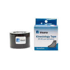 Bandaj kinesio elastic adeziv cu turmalina, rola 5m, Negru - Irisana Bandaj kinesio elastic adeziv cu turmalina, rola 5m, Negru - Irisana
