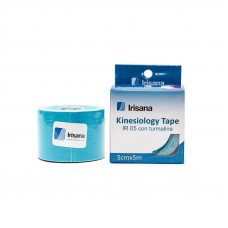 Bandaj kinesio elastic adeziv cu turmalina, rola 5m, Bleu - Irisana Bandaj kinesio elastic adeziv cu turmalina, rola 5m, Bleu - Irisana