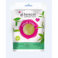Burete Konjac cu ceai verde pentru ten mixt sau uscat - Benecos