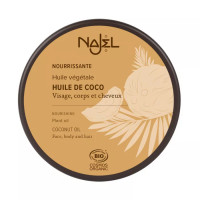 Ulei de cocos certificat organic, presat la rece, 100g - NAJEL Ulei de cocos certificat organic, presat la rece, 100g - NAJEL