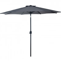 Umbrela terasa gradina, Sersimo Santorini, cu manivela si inclinare, rotunda 270cm, Gri Umbrela terasa gradina, Sersimo Santorini, cu manivela si inclinare, rotunda 270cm, Gri