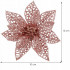 Set 10 ornamente pentru bradul de Craciun, stea Poinsettia, 10cm, roz [7]