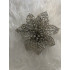 Set 10 ornamente pentru bradul de Craciun, stea Poinsettia, 10cm, argintiu [10]