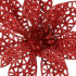 Set 10 ornamente pentru bradul de Craciun, stea Poinsettia, 10cm, rosu [7]