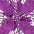 Set 10 ornamente pentru bradul de Craciun, stea Poinsettia, 16cm, violet [4]