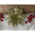 Set 10 ornamente pentru bradul de Craciun, stea Poinsettia, 16cm, galben auriu [11]
