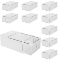 Set 10 cutii organizare pentru pantofi, 34x22x13, transparent