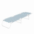 Sezlong pliant Sersimo, 186 x 56 cm, pentru plaja sau gradina, alb albastru, capacitate 110kg [5]