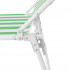 Sezlong pliant Sersimo, 186 x 56 cm, pentru plaja sau gradina, alb verde, capacitate 110kg [3]