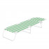 Sezlong pliant Sersimo, 186 x 56 cm, pentru plaja sau gradina, alb verde, capacitate 110kg [4]