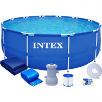 Piscina cadru metalic Intex, 305×76 cm, 4.500 litri, cu toate accesoriile