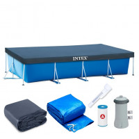 Piscina cadru metalic Intex 28274NP, 450x220x84 cm, 7.100 litri, cu toate accesoriile