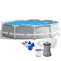 Piscina cadru metalic Intex Prism Frame 26702NP, 305x76 cm, 4.500 litri, cu pompa de filtrare