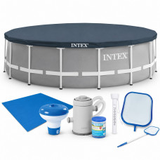 Piscina cadru metalic Intex Prism Frame 26702NP, 305x76 cm, 4.500 litri, cu toate accesoriile Piscina cadru metalic Intex Prism Frame 26702NP, 305x76 cm, 4.500 litri, cu toate accesoriile