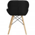 Set 4 scaune dining Torino pentru bucatarie tapitat cu piele ecologica, 40x72cm, negru [12]