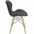 Set 4 scaune dining Torino pentru bucatarie tapitat cu piele ecologica, 40x72cm, gri [2]