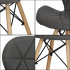 Set 4 scaune dining Torino pentru bucatarie tapitat cu piele ecologica, 40x72cm, gri [10]