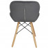 Set 4 scaune dining Torino pentru bucatarie tapitat cu catifea, 40x72cm, gri [17]