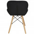 Set 4 scaune dining Torino pentru bucatarie tapitat cu catifea, 40x72cm, negru [18]
