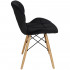 Set 4 scaune dining Torino pentru bucatarie tapitat cu catifea, 40x72cm, negru [6]