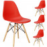 Set 4 scaune dining Scandinav pentru bucatarie, 38x42x82cm, rosu [10]