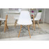 Set 4 scaune dining Scandinav pentru bucatarie, 38x42x82cm, alb [13]