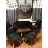 Set 4 scaune dining Scandinav pentru bucatarie, 38x42x82cm, negru [15]