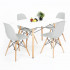 Set 4 scaune dining Scandinav pentru bucatarie, 38x42x82cm, gri [6]