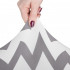 Set 4 huse universale pentru scaun, marime universala, poliester si spandex, 45 cm x 60 cm, zig zag, alb gri [4]