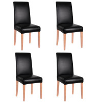 Set 4 huse universale pentru scaun, marime universala, poliester si spandex, 45 x 60 cm, imiatie piele negru Set 4 huse universale pentru scaun, marime universala, poliester si spandex, 45 x 60 cm, imiatie piele negru