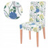 Set 4 huse universale pentru scaun, marime universala, poliester si spandex, 45 cm x 60 cm, imprimeu floral, gri [7]