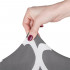 Set 4 huse universale pentru scaun, marime universala, poliester si spandex, 45 x 60 cm, gri alb [4]