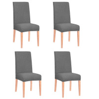 Set 4 huse universale pentru scaun, marime universala, poliester si spandex, 45 cm x 60 cm, gri Set 4 huse universale pentru scaun, marime universala, poliester si spandex, 45 cm x 60 cm, gri