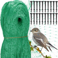 Plasa anti pasari 8x14m din polietilena, cu pini de fixare, verde