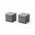 Set mobilier gradina coltar 4 piese, canapea, masa si 2 tabureti, ratan PE, 182x68x68 cm, gri [8]