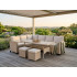 Set mobilier gradina Cesme 4 piese, canapea, masa si 2 tabureti, ratan PE, 179x65x73 cm, bej [2]