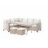 Set mobilier gradina Cesme 4 piese, canapea, masa si 2 tabureti, ratan PE, 179x65x73 cm, bej [3]